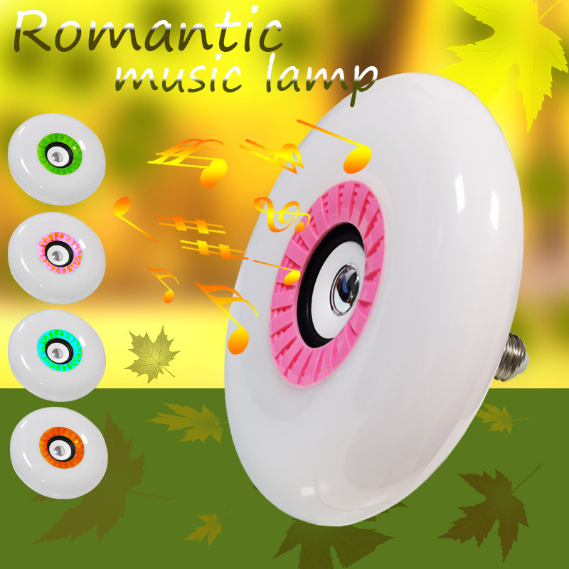 Remote Control Disc-Shaped 48w Music Lamp Smart Rgb Bulb Color Light Magic E27 Base Speaker Led Music Bulb