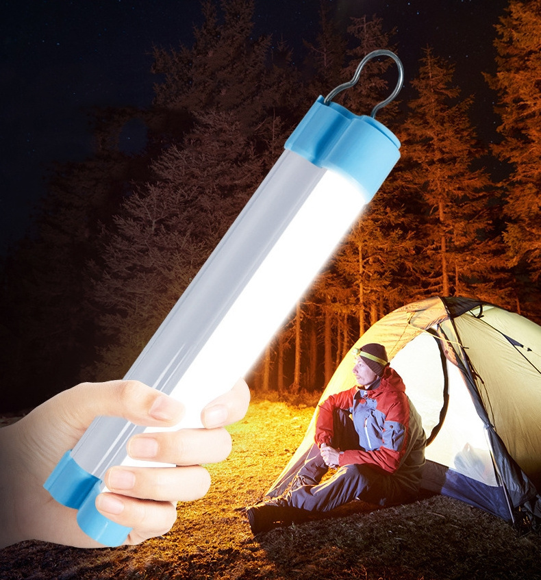 20W Multifunctional Emergency Light Tube with solar panel Adjustable Charging Emergency Stick