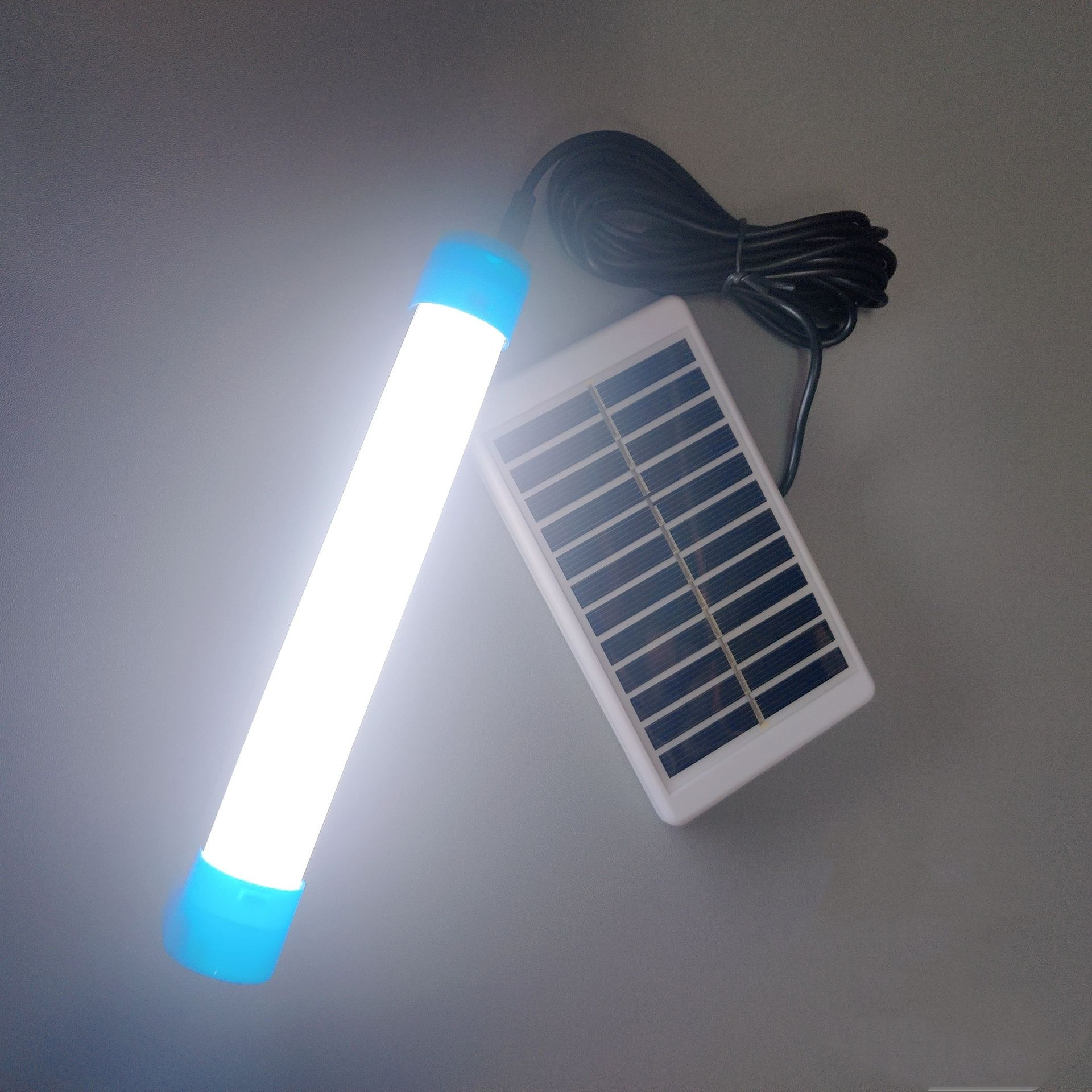 20W Multifunctional Emergency Light Tube with solar panel Adjustable Charging Emergency Stick