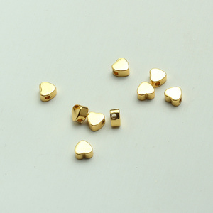 Wholesale 14k Gold Filled Jewelry Heart Charms Brass Copper Charms Micro Pave CZ Charms For Jewelry Making Bracelet Making