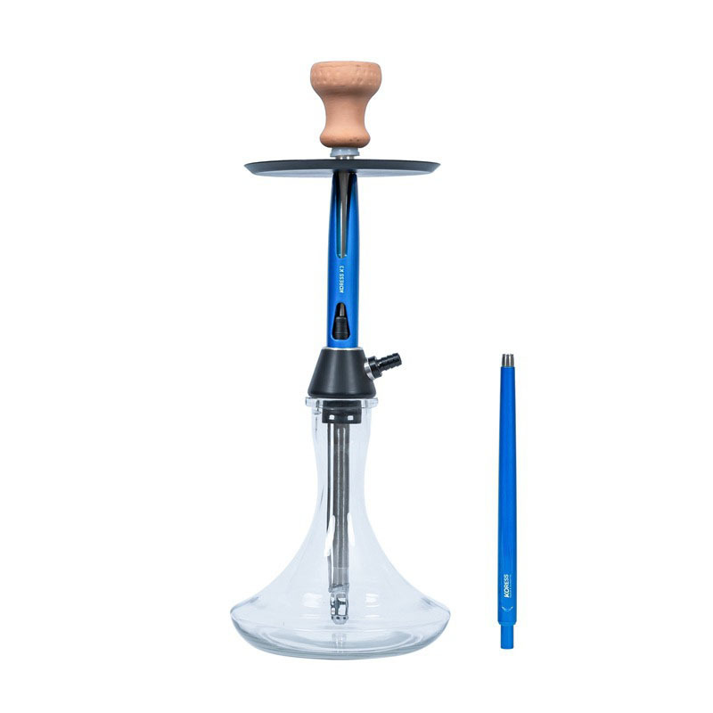 Sinohookah Russian Koress K3 Stainless Steel Shisha Hookah with Diffuser Narguile Narghile Chicha Glass Base Various Colors Stem