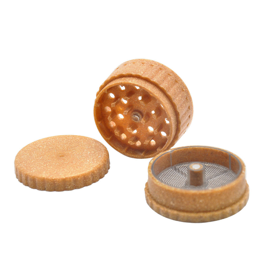 Wholesale Biodegradable Hemp Plastic Herb Grinder 2.5 Inch Smoking Grinder Custom Logo