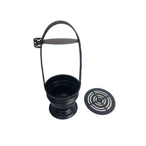 5.3" Diameter Hookah Shisha Charcoal Basket Holder Matte Black Color Small Size Hookah Accessories Wholesale