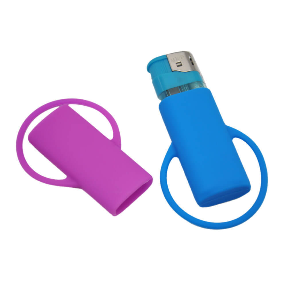 Silicone Lighter Holder Case Lighter Sleeve with Extendable Strap Multiple Colors Smoking Accessories Wholesale