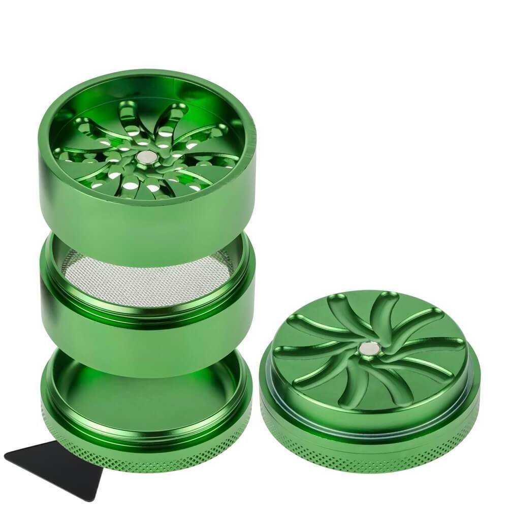 Toothless Herb Grinder 4 Parts 53mm 63mm Metal Aluminum Tobacco Grinder Custom Logo Smoking Accessories Wholesale