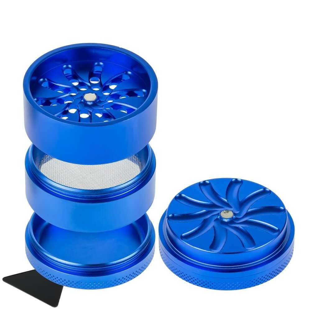 Toothless Herb Grinder 4 Parts 53mm 63mm Metal Aluminum Tobacco Grinder Custom Logo Smoking Accessories Wholesale