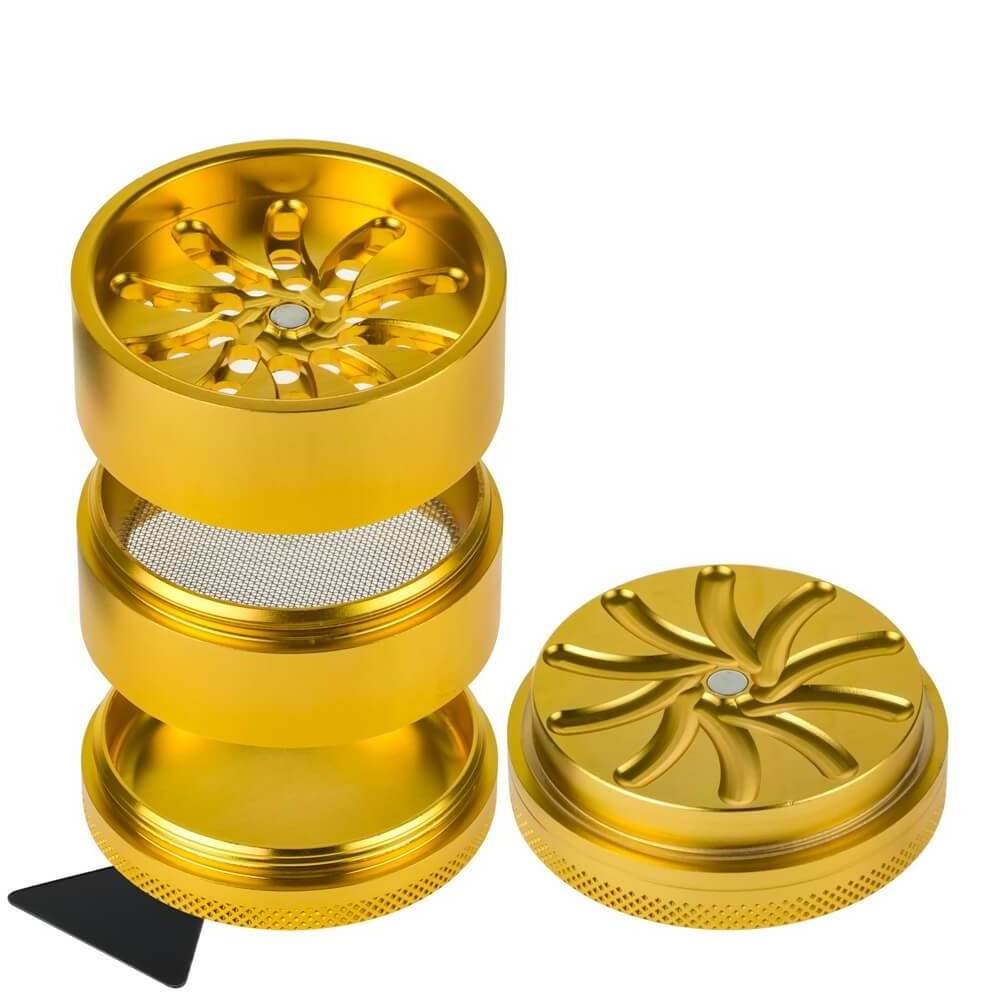 Toothless Herb Grinder 4 Parts 53mm 63mm Metal Aluminum Tobacco Grinder Custom Logo Smoking Accessories Wholesale