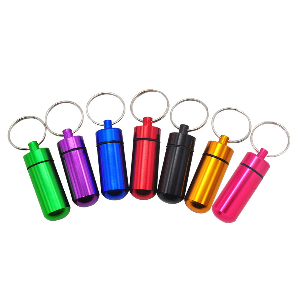 Wholesale Aluminum Metal Stash Jar on Keychain Storage Jar Box Custom Logo