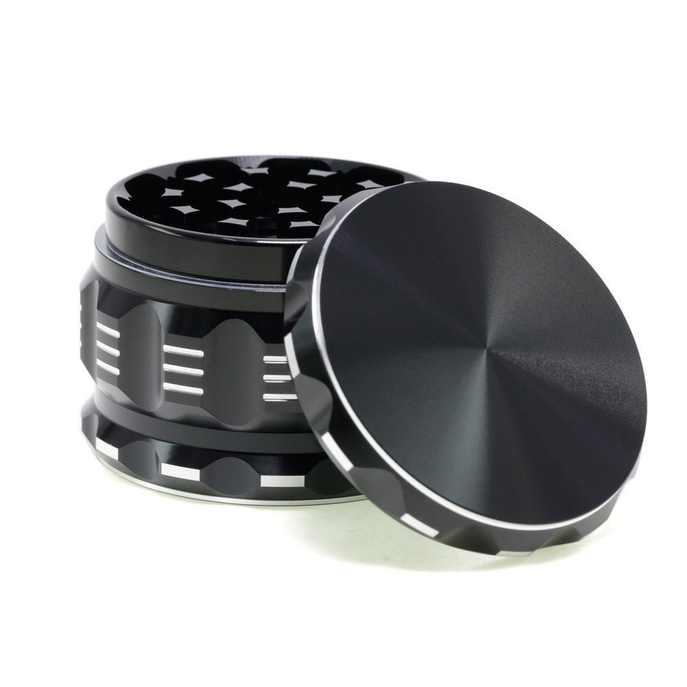 Herb Grinder 63mm 4 Parts Custom Logo Box Large Tobacco Grinder Aluminum Bluebus Kozo Spice Grinder Smokeshop Supplies