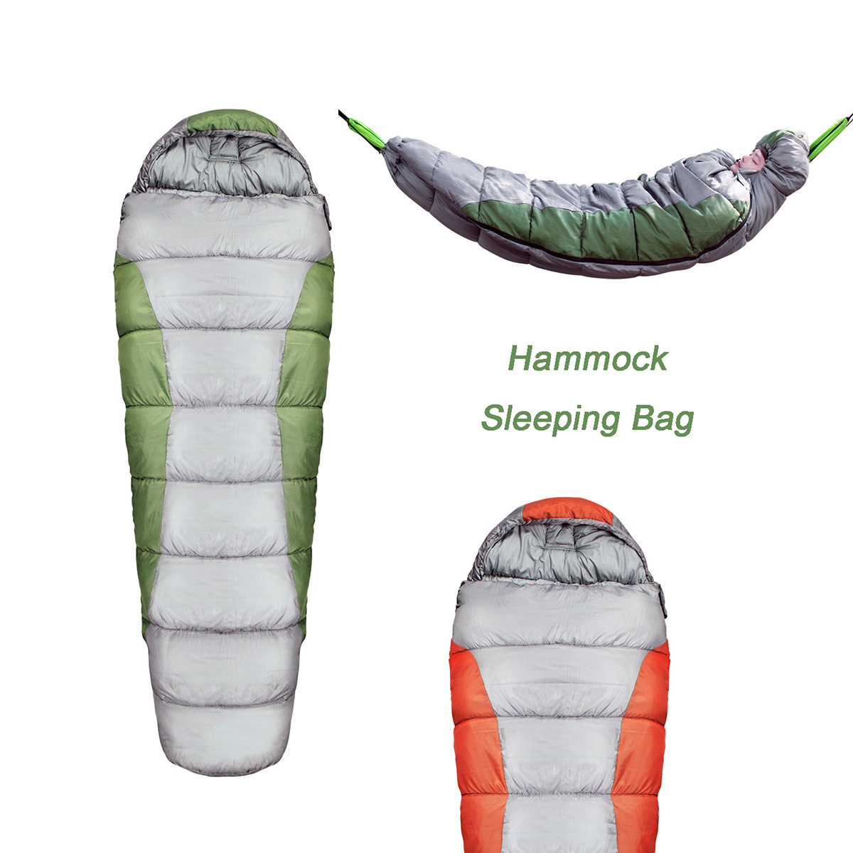 Outdoor Camping Waterproof Terylene Hammock Sleeping Bag Compact Mummy Sleeping Bag With Compression