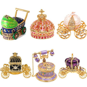 QiFu trinket box metal material hand painted Variety of styles trinket box  in stock