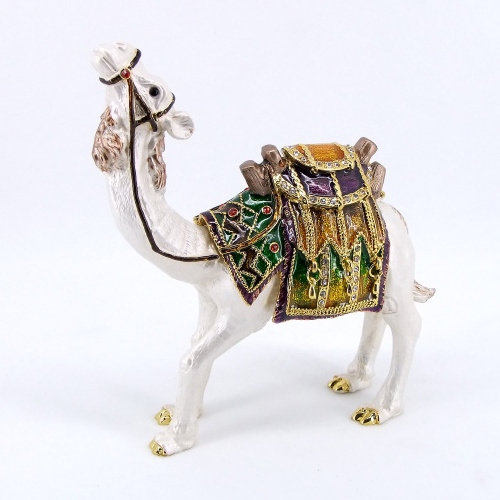 QF3003 Hot sale camel pewter jewelry box/golden camel trinkets/camel jewelry box