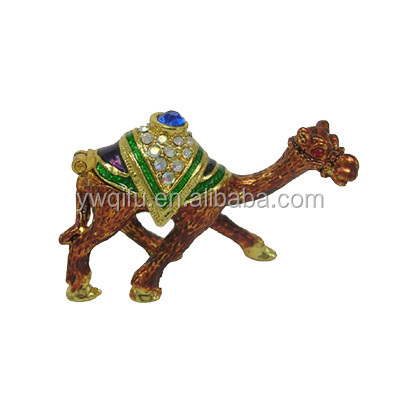 Dubai Camel trinket box wholesale metal camel jewelry box(QF2859)