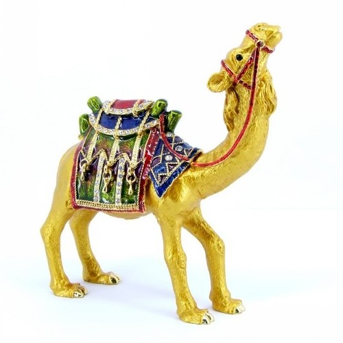 QF3003 Hot sale camel pewter jewelry box/golden camel trinkets/camel jewelry box