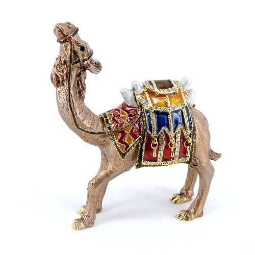 QF3003 Hot sale camel pewter jewelry box/golden camel trinkets/camel jewelry box