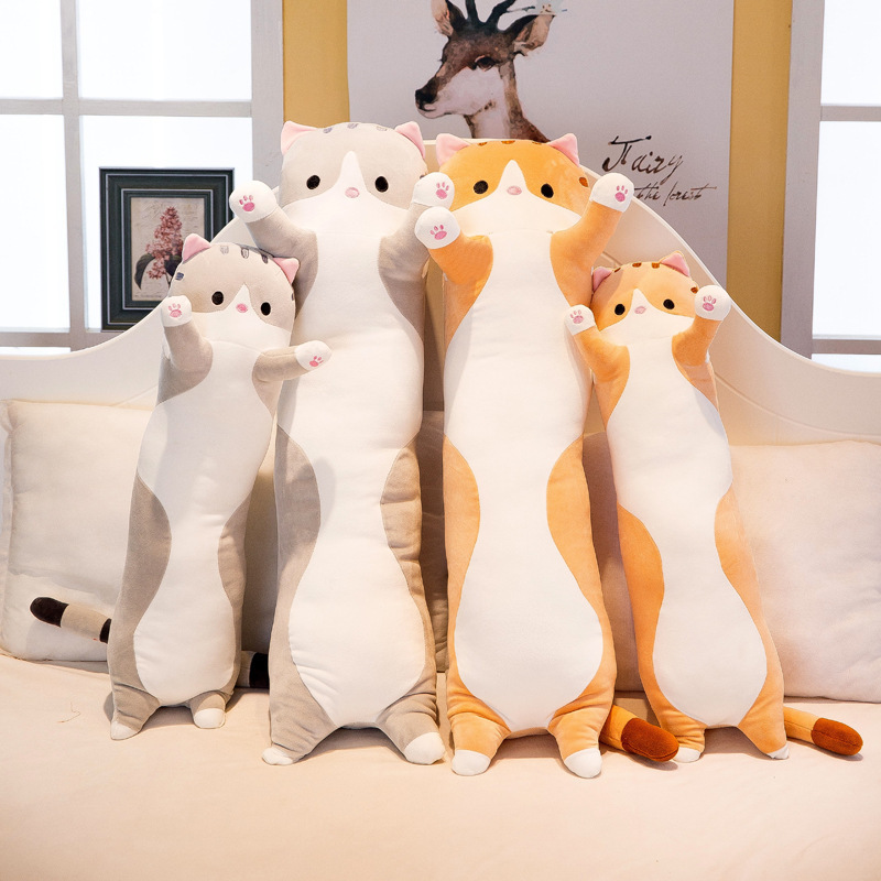 New hot sale Baby Kids Toys Soft  Long cat doll pillow girls sleep with legs cuddle sleeping doll plush toy doll