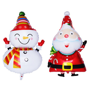 New Hot Selling Christmas Ornaments Home Party Decoration Santa Claus Balloon Inflatable Snowman Gift Christmas Foil Balloon