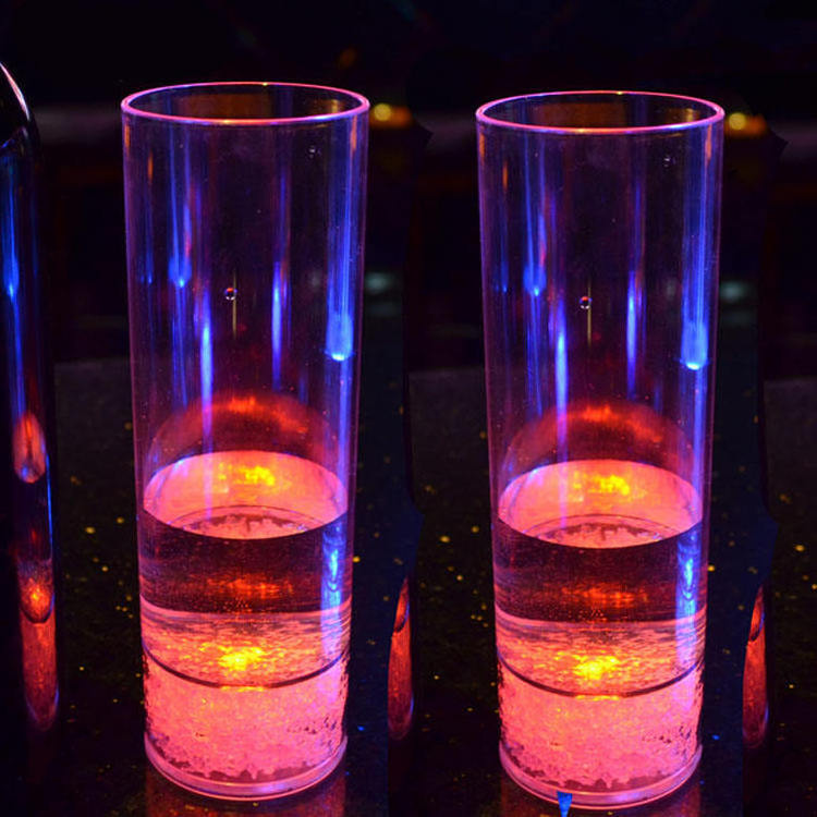 Glow Party In The Dark Water Liquid Activated led Light Up Custom Drinking Glass Luminous Cup Neon Party Supplies Led Light