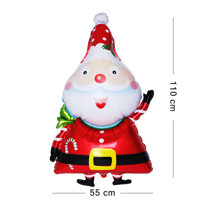 New Hot Selling Christmas Ornaments Home Party Decoration Santa Claus Balloon Inflatable Snowman Gift Christmas Foil Balloon