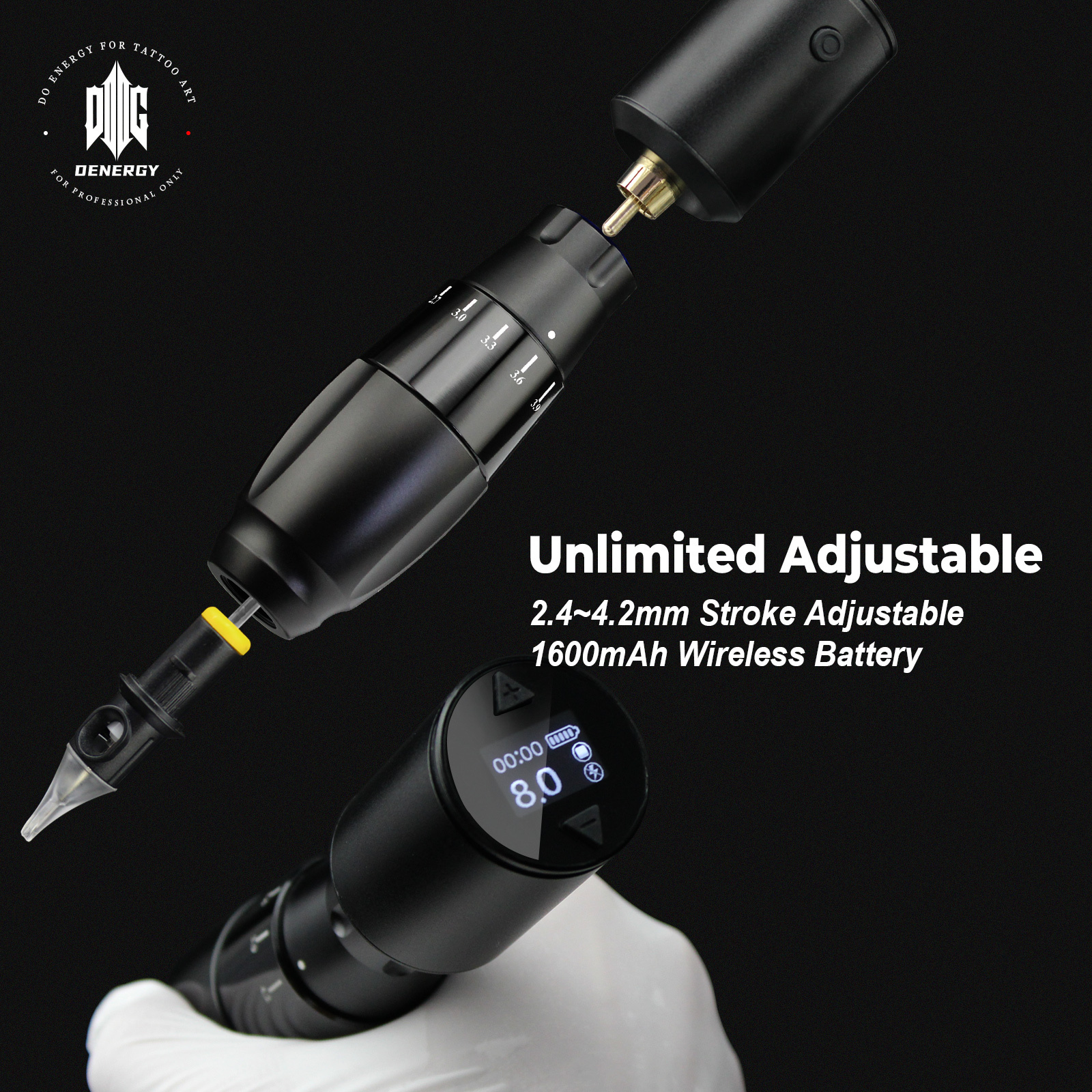 Discover DF Adjustable Stroke 2.4-4.2mm Wireless Tattoo Machine Pen PMU SMP and Professional Tattoo