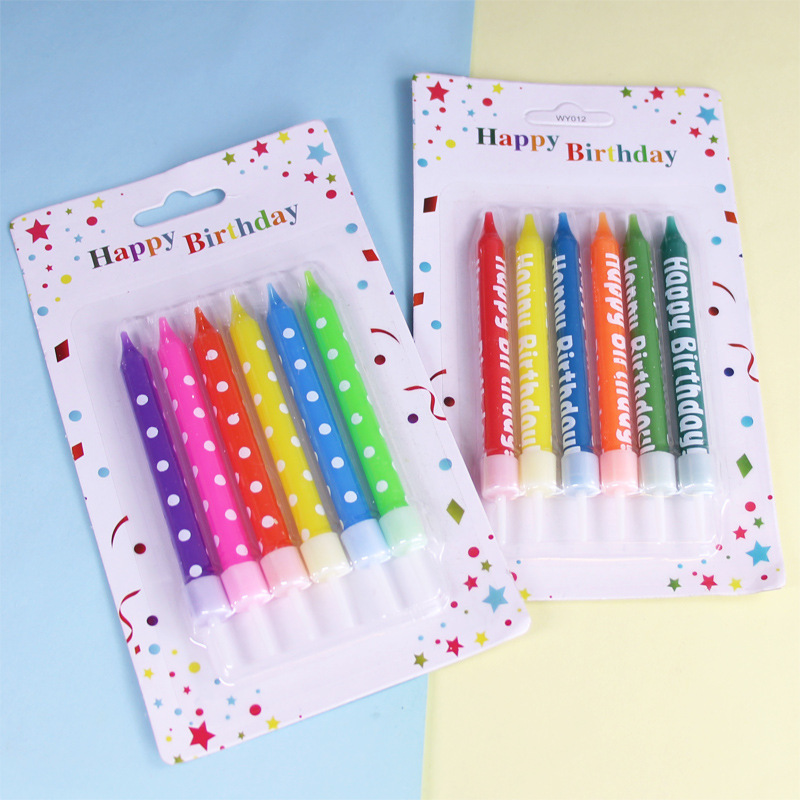 6 Pcs Cake Candle Alphabet Birthday Candle Sets Decoration Kids Adult Party Supplies