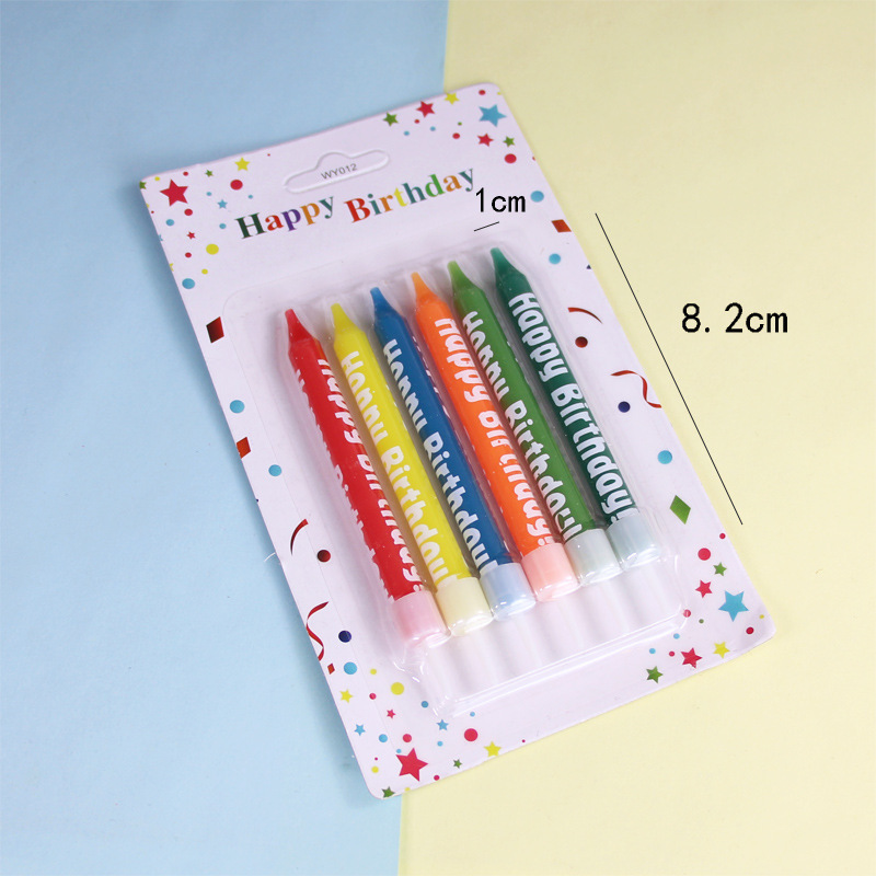 6 Pcs Cake Candle Alphabet Birthday Candle Sets Decoration Kids Adult Party Supplies