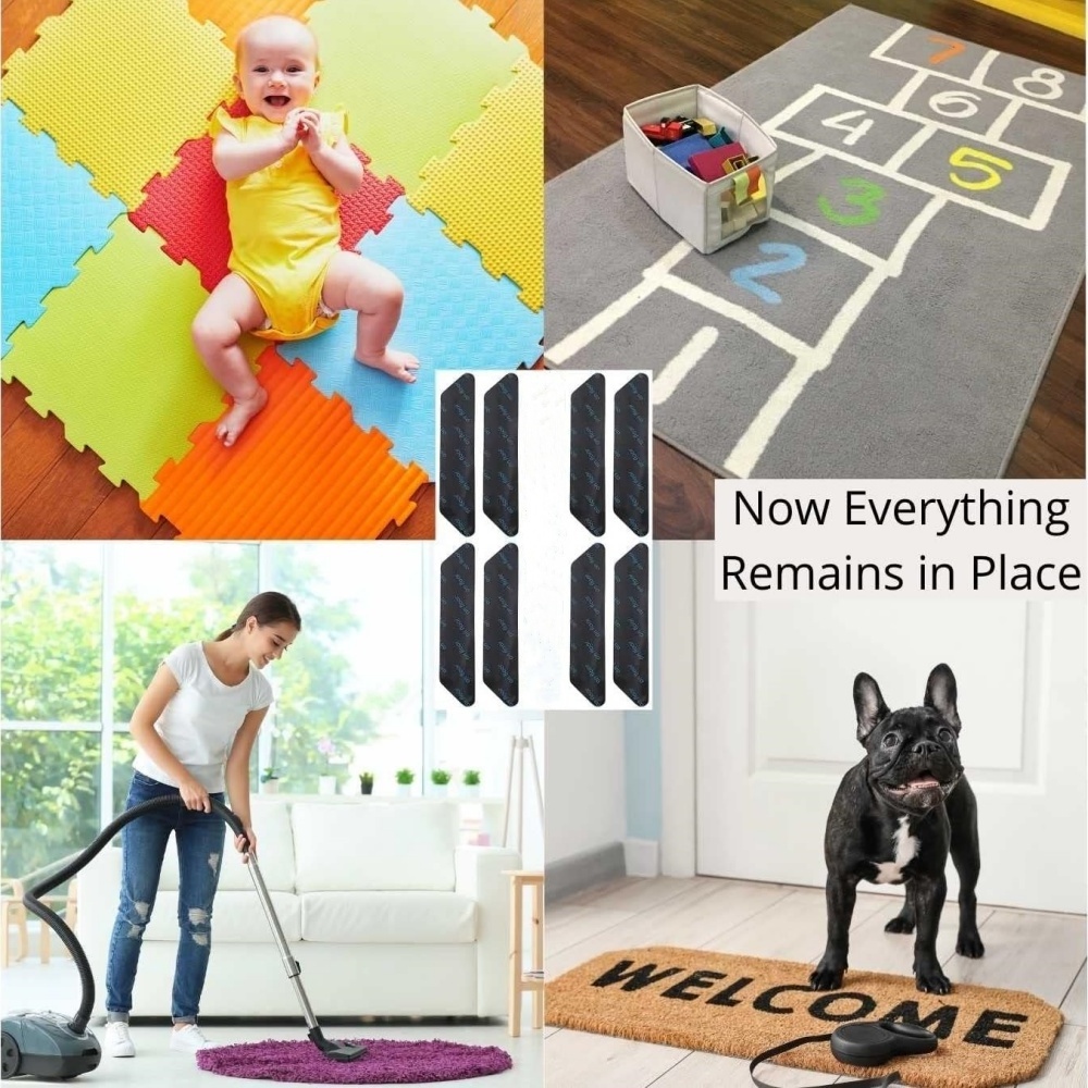 Non Slip Reusable Rug Gripper - Sticker - Tape- Anti Slip Rug Underlay Rug Grips