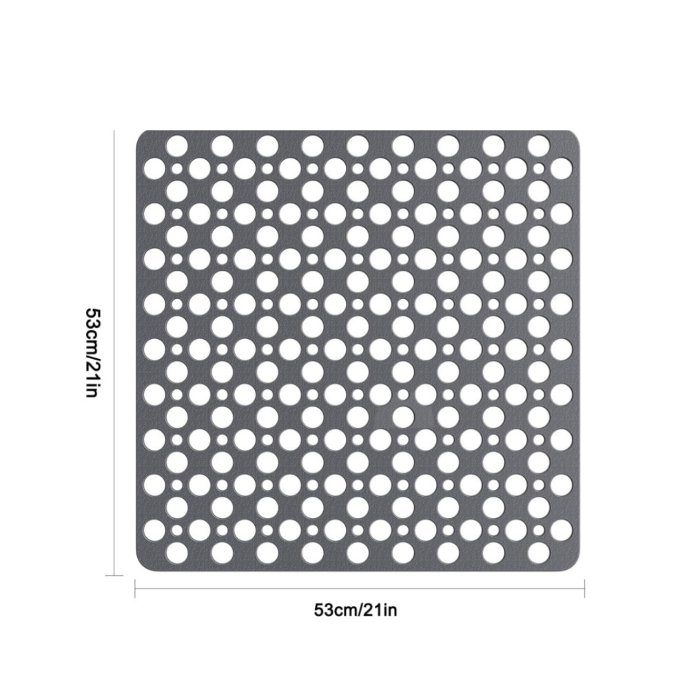 Bath Shower Mats Non Slip Extra Large Durable Square Anti Mould Rubber Inside Bathtub Matt with Square Shower Mats Non Slip