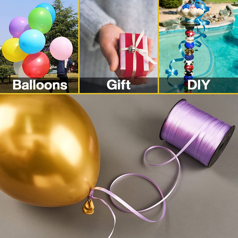 Balloons Ribbons birthday party decorations kids Gifts Wedding Decoration Foil Satin Ribbon Curling DIY Accessories