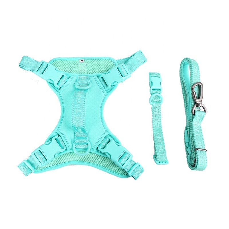 New Fashion Breathable Designer Pet Dog Harness Custom Logo Manufacturers Simple Dog Leash And Harness