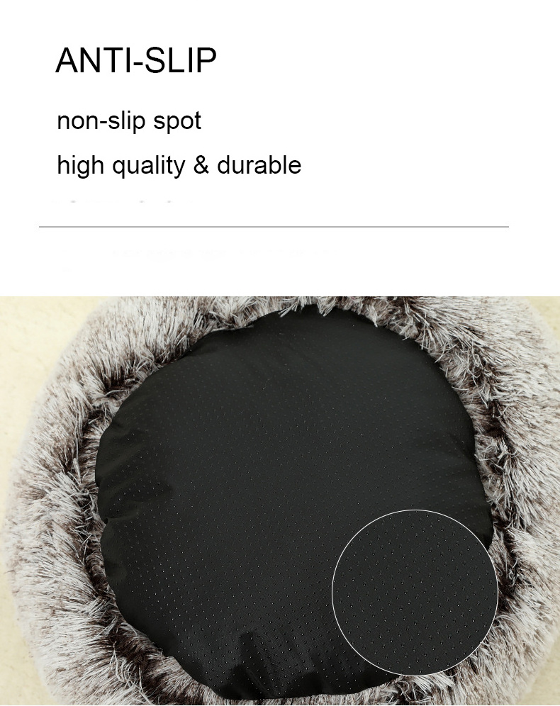 Wholesale Semi Enclosed Winter Warm Indoor Cozy Comfy Washable Non Slip Cute Pet bed Round Pet Bed For Cats