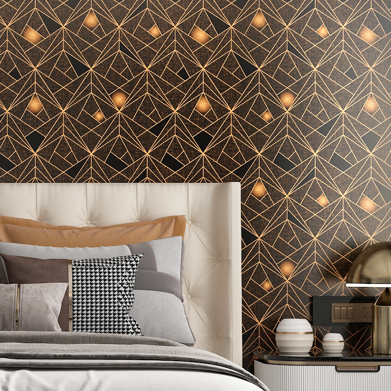 Geometric self-adhesive waterproof refurbished wallpaper living room bedroom background wall paper