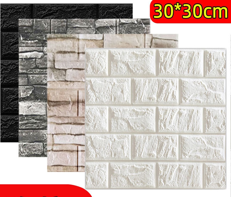 Brick wall sticker simple XPE foam self-adhesive cross-border 30x30 small size wall around 3D wallpaper sticker