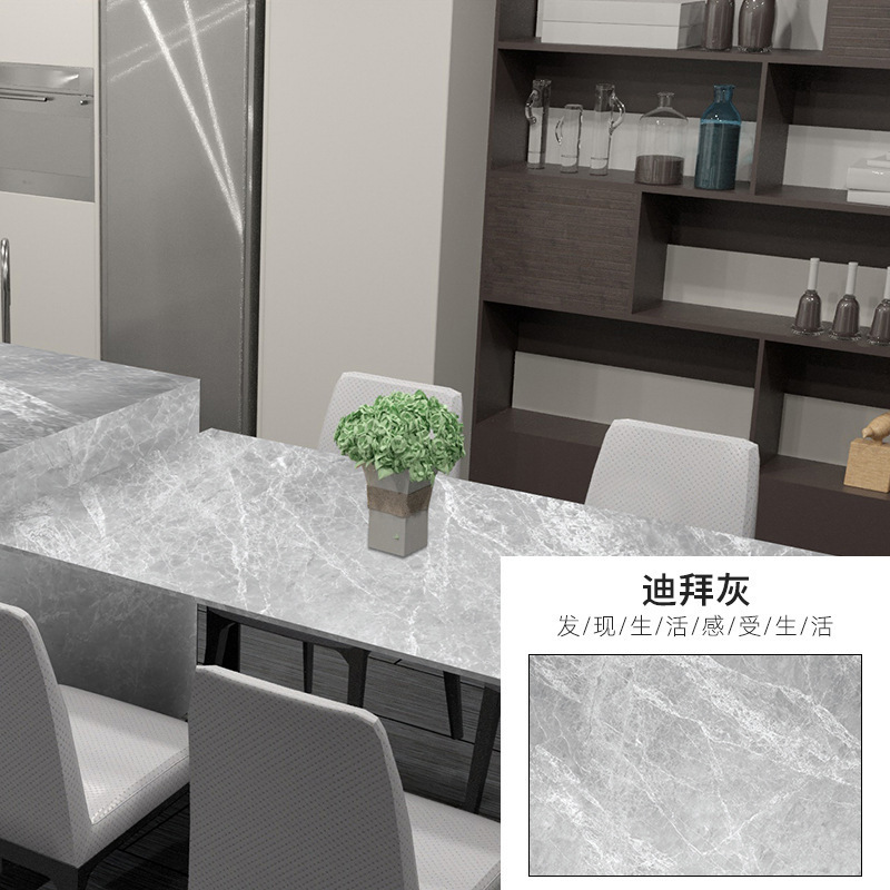 Manufacturers Wholesale Self-Adhesive Marble Stickers Waterproof Kitchen Furniture Renovation Wallpaper