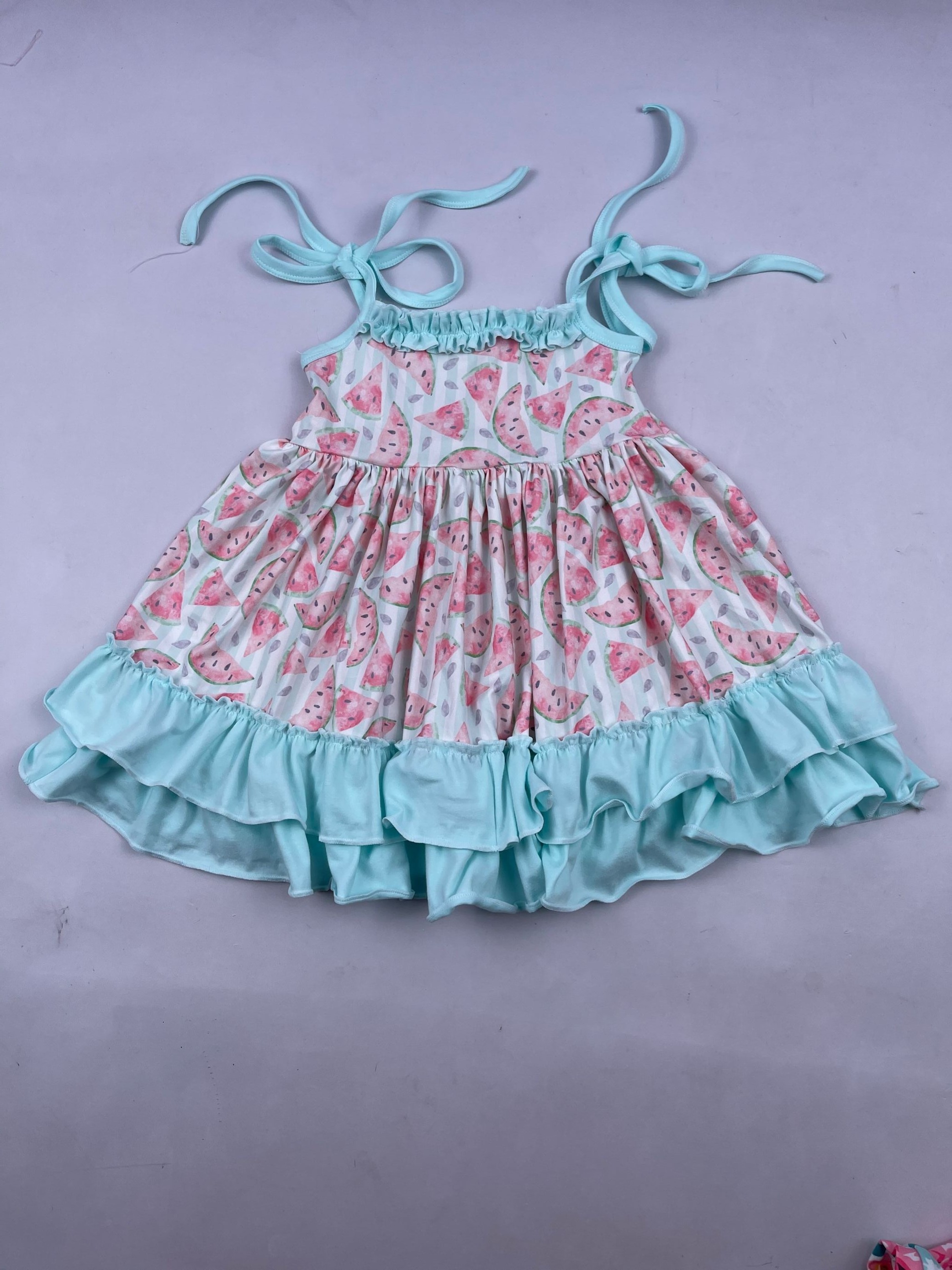 Qingli lemon printing kids branded clothing smocked kids clothing wholesale baby and kids clothing