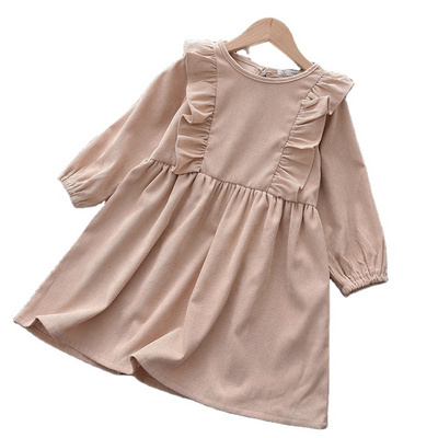 Casual Girls Dresses Fashion Kids Clothes Girl Long Sleeve Dress Children Princess Dresses Baby Girls Clothing Outfits