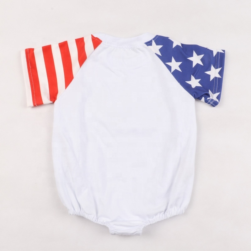 new born baby girls clothes sets bubble knitted romper oversized 4 th of July romper and onesies best baby white cotton romper