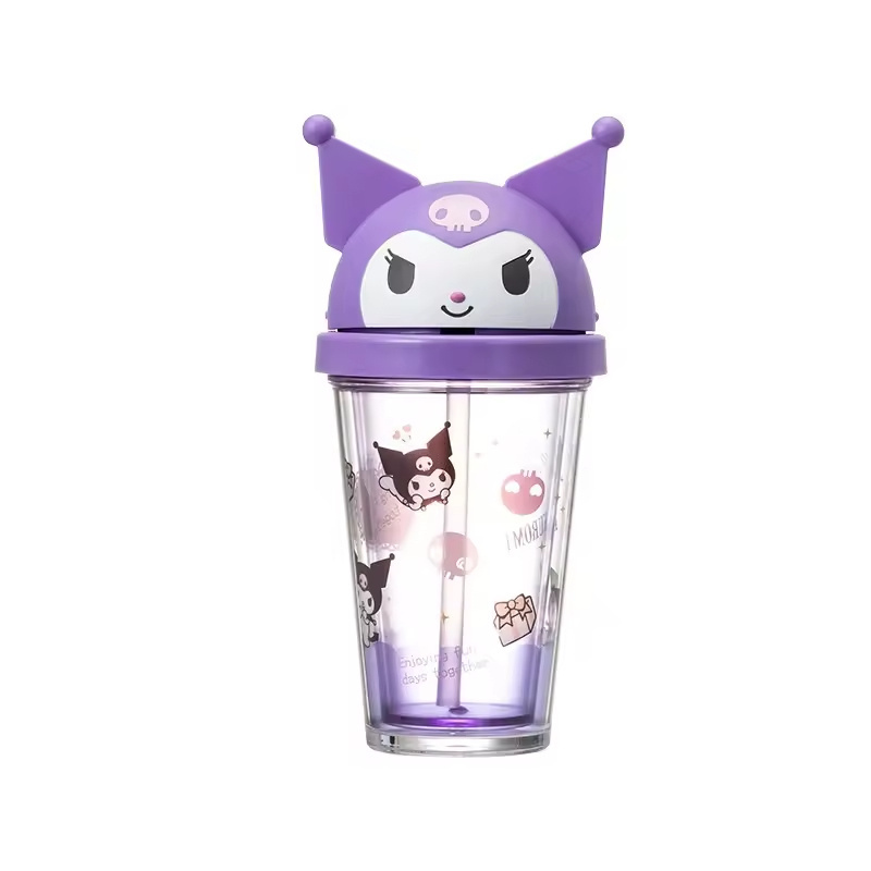 Kids Portable Lovely Sanrio Water Cup Small Capacity Cute Cups With Silicone Straw And Topper For Children