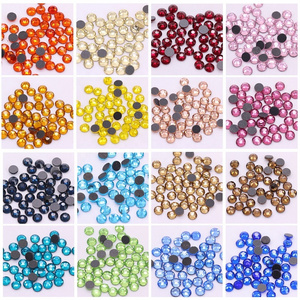 SS6-SS20 DMC Hotfix Rhinestones Iron On Crystal Glass Strass Flatback Chrysolite Hot fix Rhinestone For Garment