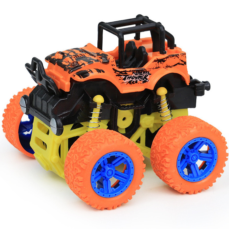 Inertia Four Wheel Drive Off Road Vehicle Children Mini Monster Trucks 360 Degree Rotate 4Wd Durable Friction Stunt Powered Car