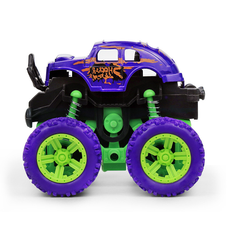 Inertia Four Wheel Drive Off Road Vehicle Children Mini Monster Trucks 360 Degree Rotate 4Wd Durable Friction Stunt Powered Car