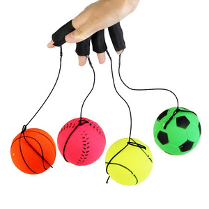 Factory Direct 40MM Rope Toy Ball Rubber Bouncy Ball Elastic Finger Ball