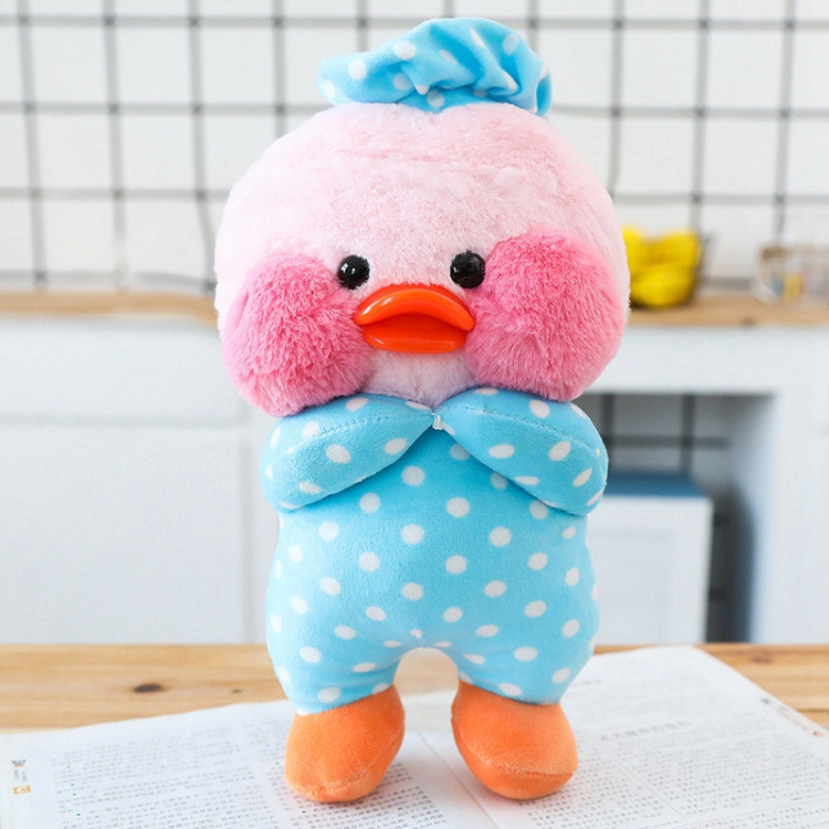 Free shipping kawaii cafe cute plush doll toy clothes lalafanfan duck