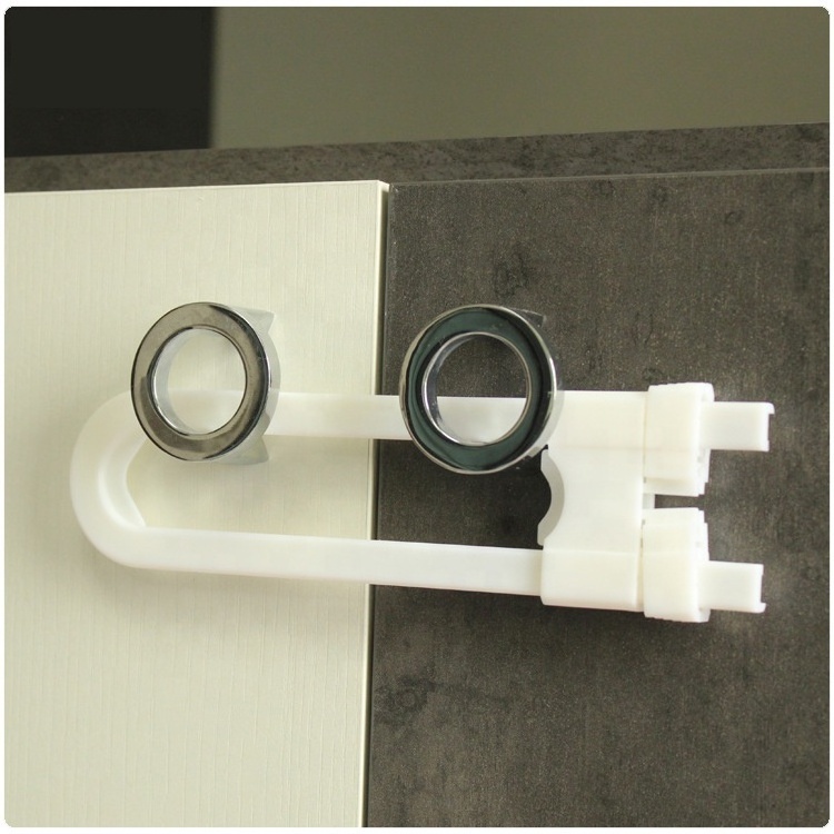 New Style U-Shaped Child Cabinet Safety Latches Adjustable Baby Proofing Drawer Lock For Drawer Door Gate