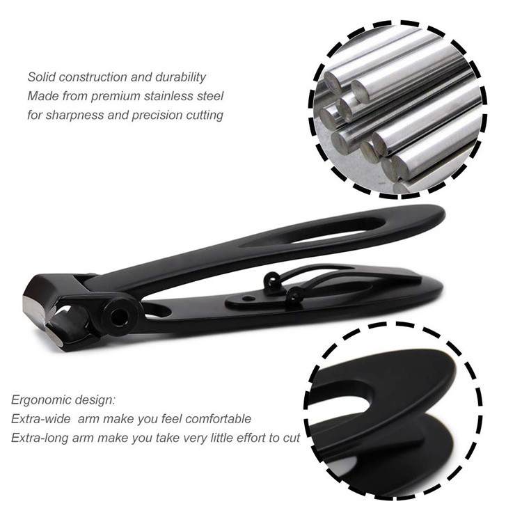 Hot selling Private Label Deluxe Stainless Steel Black Color Nail Tools Kit Nail file and Nail Clippers