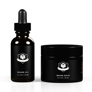 Private label beard oil kit with balm natural original beard oil dropper bottle for men professional grooming beard oil