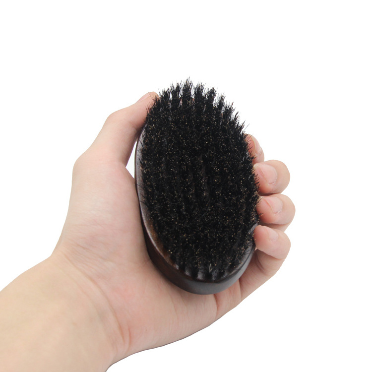 New arrival classical brown color beard comb and brush private label mens beard brush