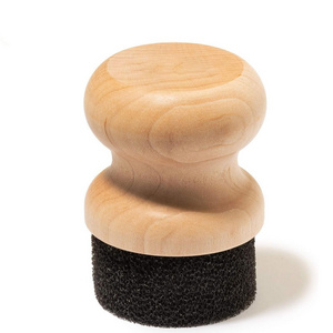 Hot Selling Kitchen Bamboo And Vegetable Cutting Suet Wax Applicator Work Desktop Oil Sponge Bamboo And Wood Oil Tool