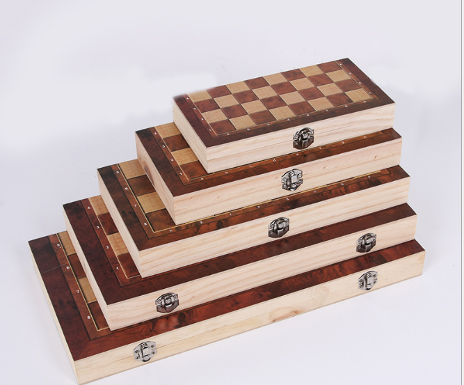 hot antique wooden folding chess board