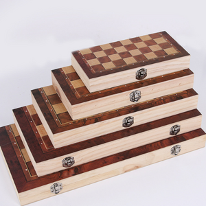 hot antique wooden folding chess board